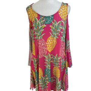 Simply Southern Tropical Cold Shoulder Dress - Worn Once - No Flaws - Size Small
